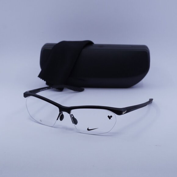 Nike NIKE 7401 001 Rectangle Eyeglasses - Matte Black 58mm - Picture 1 of 9